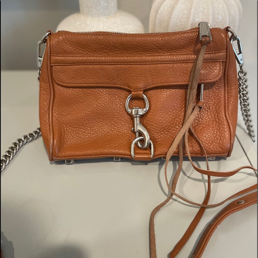 Brown Leather Rebecca Minkoff Mini MAC crossbody